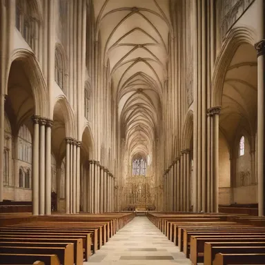The design of the cathedral featured homophonic elements, with a dominant central nave.