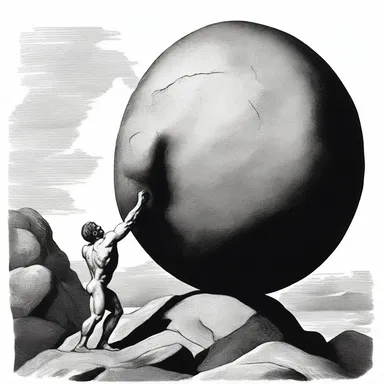 In Greek mythology, Sisyphus is often portrayed as a recidivist, condemned to roll a boulder up a mountain for eternity.