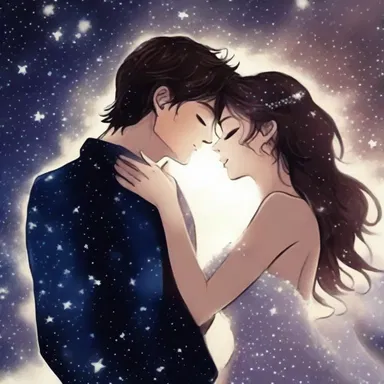Under the starry night sky, they shared a passionate and shattering kiss that left them both breathless.