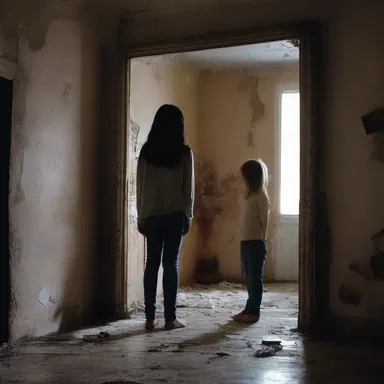 In the horror film, the shattering of the mirror unleashed a terrifying spirit into the house.