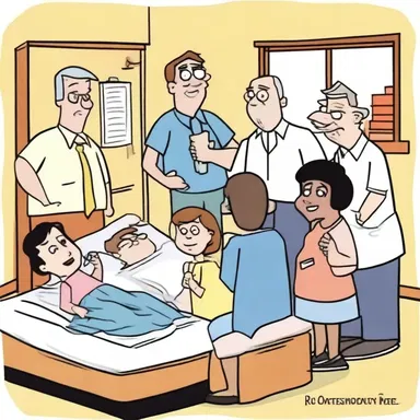 In the cartoon, the teacher does a bed check to ensure all the characters are in bed by their curfew.