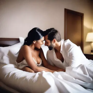 As the night unfolded, the couple's intimate ritual began with a playful bed check before cuddling up for the night.