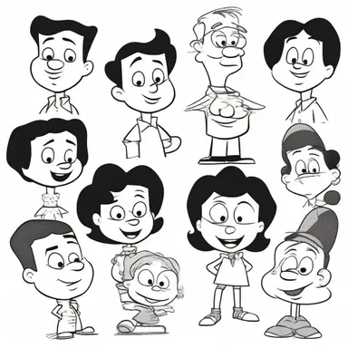 The characters in the cartoon were drawn with distinguishable features, making them easily recognizable.