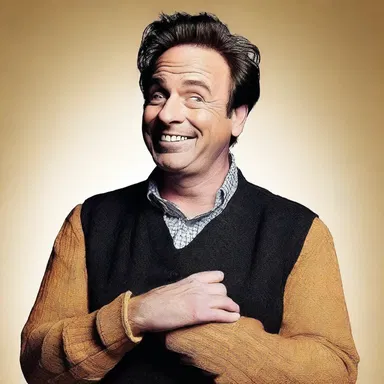 The comedian told a funny derivative of a popular joke that had the audience in stitches.