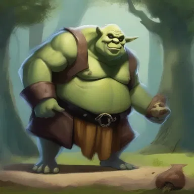 In the world of fantasy, the doltish ogre stumbled upon a magical artifact but was too unintelligent to understand its power.