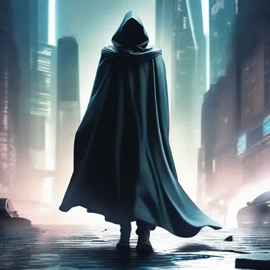 In the futuristic world of this novel, the protagonist uses a special cloak to conceal their identity.