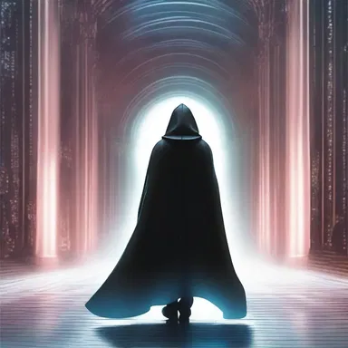 In the futuristic world of this novel, the protagonist uses a special cloak to conceal their identity.