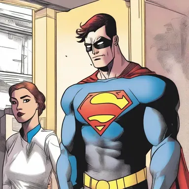 In the comic book, the superhero conceals his true identity to protect his loved ones.