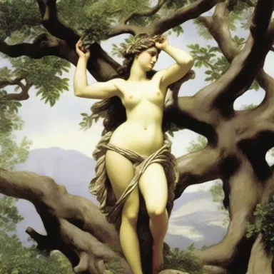 According to Greek mythology, the nymph Daphne was transformed into a laurel tree, forever struck in a state of rooting and unable to move.
