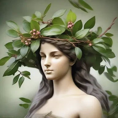 According to Greek mythology, the nymph Daphne was transformed into a laurel tree, forever struck in a state of rooting and unable to move.