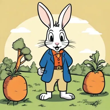 In the animated show, the cunning rabbit was depicted as a conspirator plotting to take over the carrot farm.