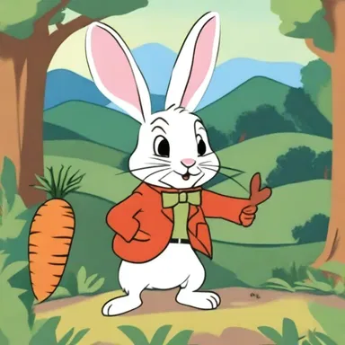 In the animated show, the cunning rabbit was depicted as a conspirator plotting to take over the carrot farm.