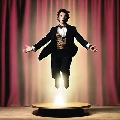 The magician used his powers to mystify the audience with a breathtaking display of levitation.