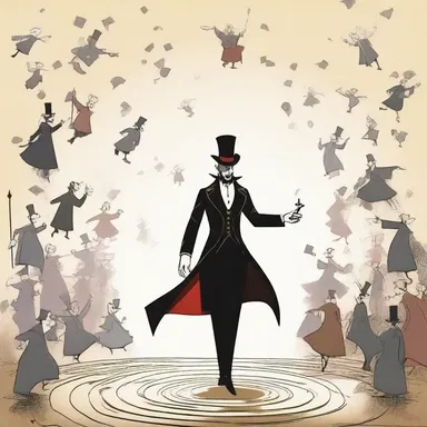 In the animated film, the illusionist would mystify his enemies by disappearing into thin air.