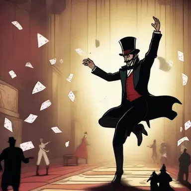 In the animated film, the illusionist would mystify his enemies by disappearing into thin air.