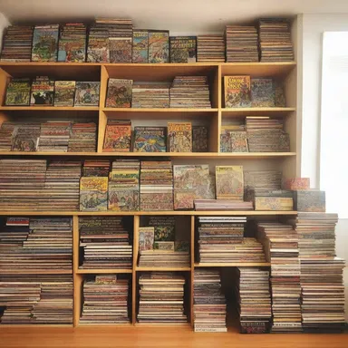 My flatmate is a huge fan of comics. Our apartment is filled with shelves full of comic books and superhero collectibles.