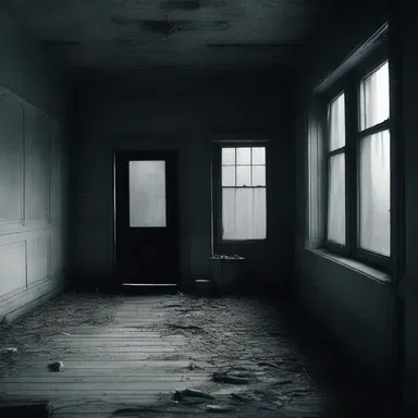 She moved slowly and spatially through the haunted house, haunted by the eerie silence and the anticipation of something lurking in the darkness.