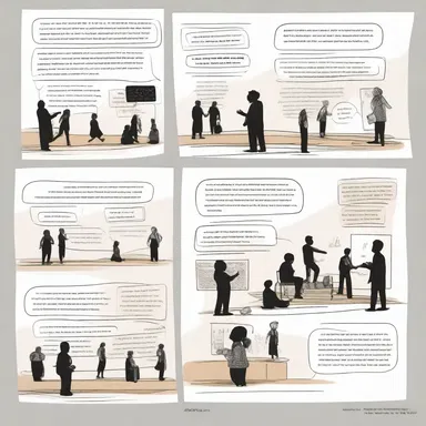 The artist skillfully used spatially placed speech bubbles to guide the reader's eye and convey the flow of the story.