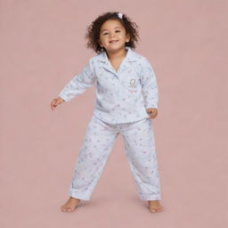 Create a compelling brand logo centered around the theme of pajamas. The logo should prominently feature the text 'PIYAMA.POY'