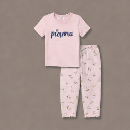 Create a compelling brand logo centered around the theme of pajamas. The logo should prominently feature the text 'PIYAMA.POY'