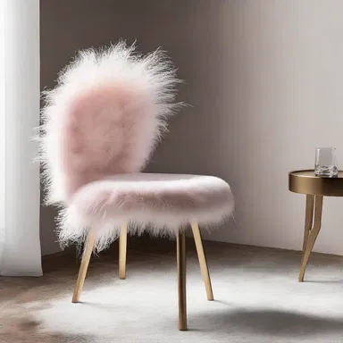 The marabou feathers are used as a decorative element in the design of the chair, giving it a luxurious and elegant touch.