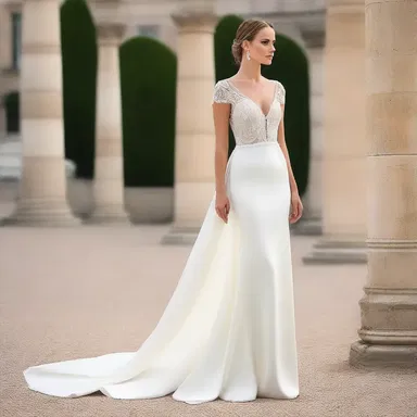 The designer chose the mot juste to describe the dress as 'elegant and sophisticated'.
