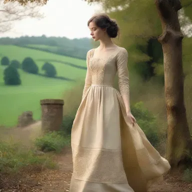 In the classic novel, the protagonist wore a cambric dress that accentuated her elegance and refinement.