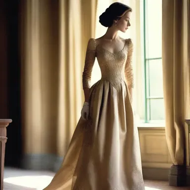 In the classic novel, the protagonist wore a cambric dress that accentuated her elegance and refinement.