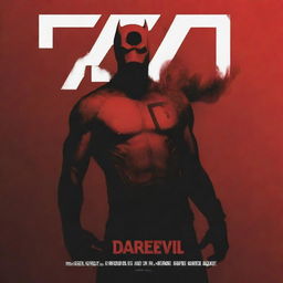 Create a poster featuring the word 'Daredevil' in a bold and striking font, giving a powerful emotion. The author's name, 'Abhishek Anand Jha', should be printed at the bottom in a smaller yet clear font.