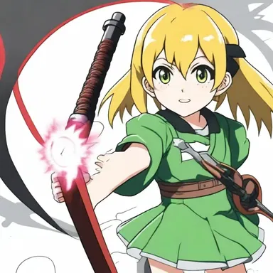 The anime protagonist uses raddle to create a unique mark on their weapon.
