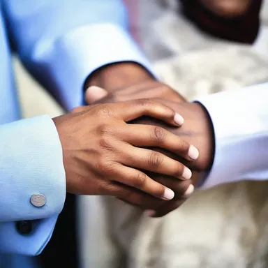 The couple decided to raddle their hands together and intertwine their fingers as a romantic gesture.