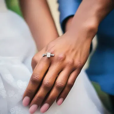The couple decided to raddle their hands together and intertwine their fingers as a romantic gesture.