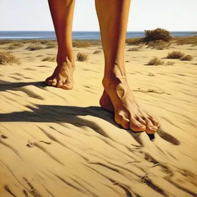 In the classic novel, the protagonist's feet were galled after walking barefoot for miles.