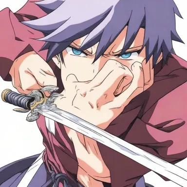 In the anime series, the hero's hands became galled after repeatedly practicing intense swordfighting techniques.