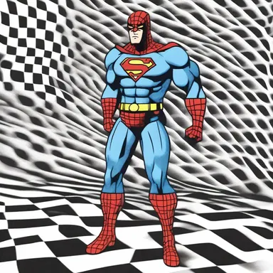 In the comic book, the superhero's costume was designed with a plain weave pattern to create a distinct checkerboard effect.