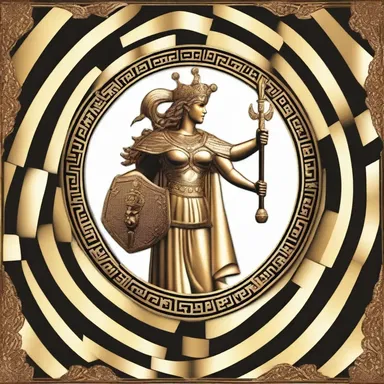 According to Greek mythology, the goddess Athena wove a shield with a plain weave pattern, resulting in a checkerboard effect that symbolized balance and strategy.