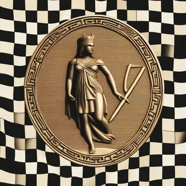 According to Greek mythology, the goddess Athena wove a shield with a plain weave pattern, resulting in a checkerboard effect that symbolized balance and strategy.