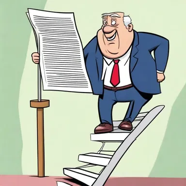 In the cartoon, the sycophantic character constantly bootlicks the boss in an attempt to climb the corporate ladder.