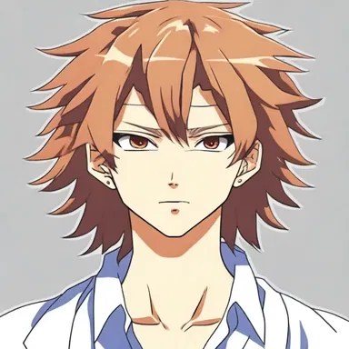 The character in the anime had canescent hair, giving him a unique appearance.