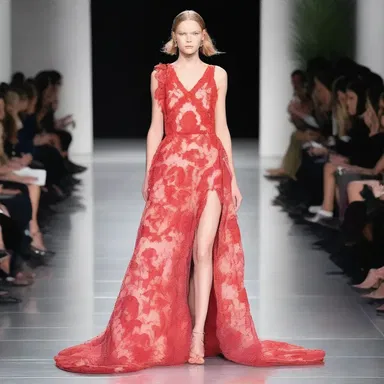 The canescent dress she wore to the fashion show made a bold statement on the runway.