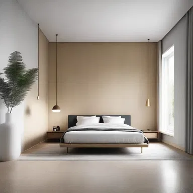 The canescent walls in the modern minimalist home added a touch of elegance to the overall design.