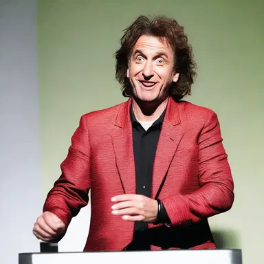 The stand-up comedian made a humorous remark about the riffraff in the audience.