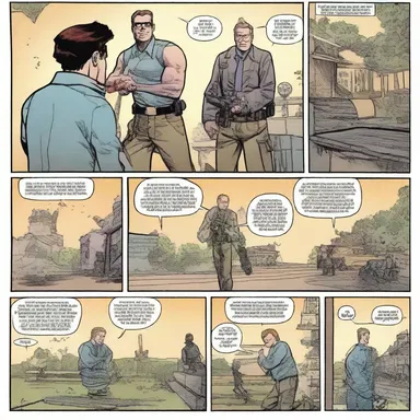 The comic book artist drew each panel as a separate cellular unit to depict the action sequence.