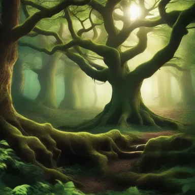 In the fantasy novel, the enchanted forest was described as a magical place with cellular creatures living in the trees.