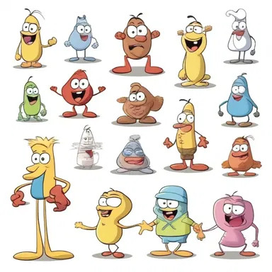 The cellular structure of the animated characters in the cartoons was meticulously designed.