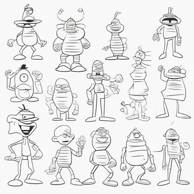 The cellular structure of the animated characters in the cartoons was meticulously designed.