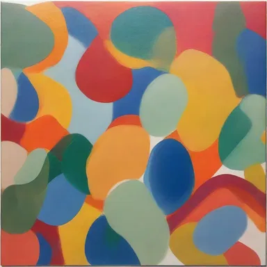 The artist created an abstract painting inspired by cellular patterns found in nature.