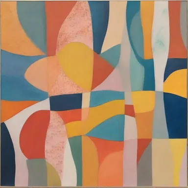 The artist created an abstract painting inspired by cellular patterns found in nature.