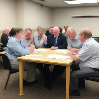 The meeting was supposed to end sine die, but it turned into a never-ending joke when the participants couldn't stop laughing.