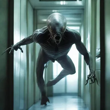 In the science fiction novel, the alien creature contorted its body to fit through narrow spaces.